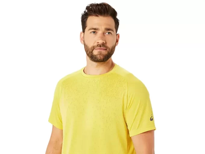 ACTIBREEZE ŻAKARDOWA BLUZKA Z KRÓTKIM RĘKAWEM