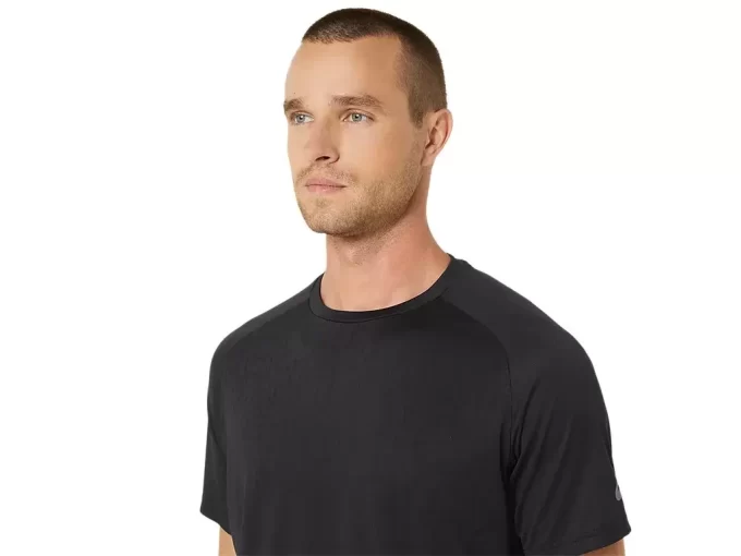 ACTIBREEZE ŻAKARDOWA BLUZKA Z KRÓTKIM RĘKAWEM