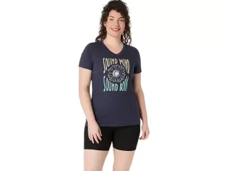 DAMSKI KOSZULKA Z DEKOLTEM W SZPIC Z NAPISEM SŁONECZNIK